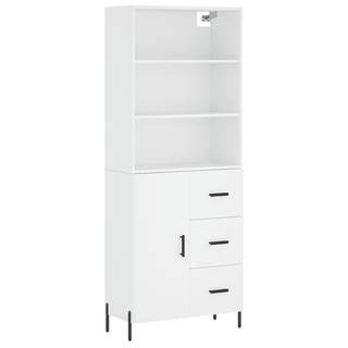 vidaXL Highboard White 69.5x34x180 cm Engineered Wood - Giant Lobelia