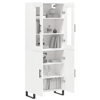 vidaXL Highboard White 69.5x34x180 cm Engineered Wood - Giant Lobelia