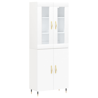 vidaXL Highboard White 69.5x34x180 cm Engineered Wood - Giant Lobelia