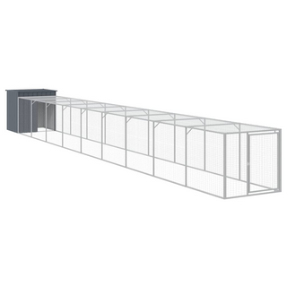 Chicken Cage with Run Anthracite 110x1017x110 cm Galvanised Steel - Giant Lobelia