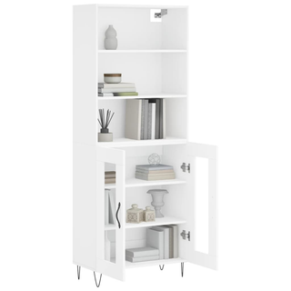 vidaXL Highboard White 69.5x34x180 cm Engineered Wood - Giant Lobelia