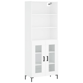 vidaXL Highboard White 69.5x34x180 cm Engineered Wood - Giant Lobelia