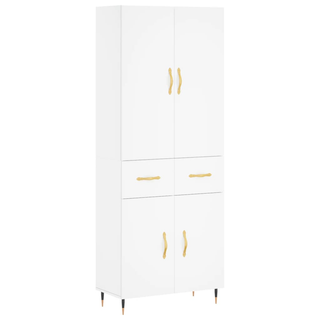 vidaXL Highboard White 69.5x34x180 cm Engineered Wood - Giant Lobelia