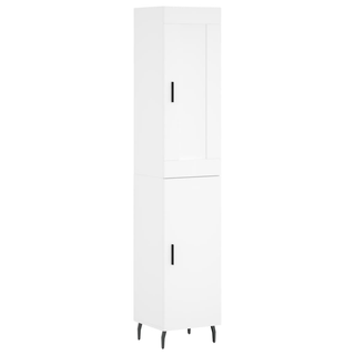 vidaXL Highboard White 34.5x34x180 cm Engineered Wood - Giant Lobelia