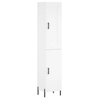 vidaXL Highboard White 34.5x34x180 cm Engineered Wood - Giant Lobelia