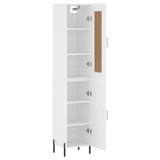 vidaXL Highboard White 34.5x34x180 cm Engineered Wood - Giant Lobelia