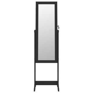 Mirror Jewellery Cabinet with LED Lights Free Standing Black - Giant Lobelia