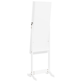 Mirror Jewellery Cabinet with LED Lights Free Standing White - Giant Lobelia