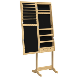 Mirror Jewellery Cabinet with LED Lights Free Standing - Giant Lobelia