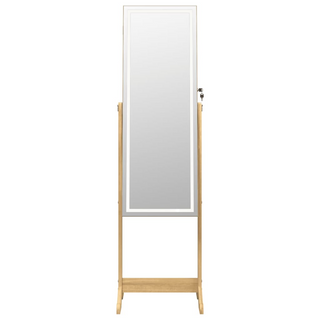 Mirror Jewellery Cabinet with LED Lights Free Standing - Giant Lobelia