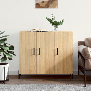 vidaXL Sideboard Sonoma Oak 90x34x80 cm Engineered Wood - Giant Lobelia