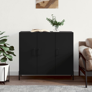 vidaXL Sideboard Black 90x34x80 cm Engineered Wood - Giant Lobelia