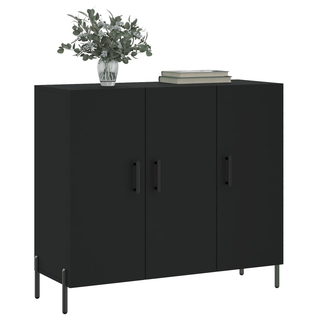 vidaXL Sideboard Black 90x34x80 cm Engineered Wood - Giant Lobelia