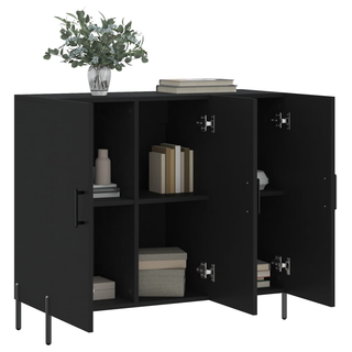 vidaXL Sideboard Black 90x34x80 cm Engineered Wood - Giant Lobelia