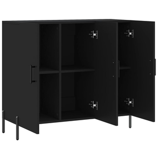 vidaXL Sideboard Black 90x34x80 cm Engineered Wood - Giant Lobelia