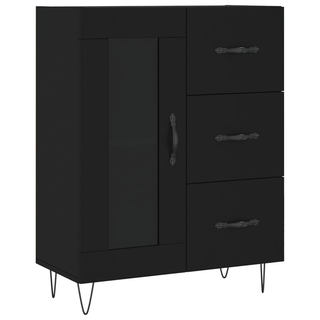 vidaXL Highboard Black 69.5x34x180 cm Engineered Wood - Giant Lobelia