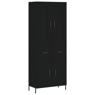 vidaXL Highboard Black 69.5x34x180 cm Engineered Wood - Giant Lobelia