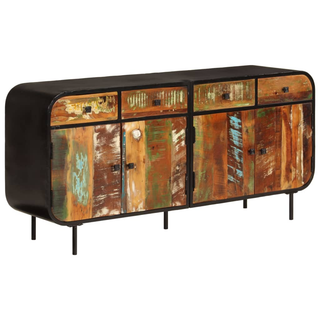 vidaXL Sideboard 140x35x70 cm Solid Wood Reclaimed and Metal - Giant Lobelia