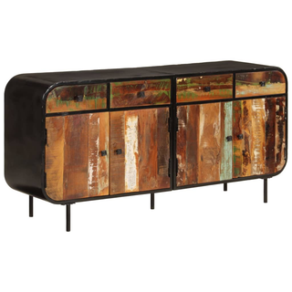 vidaXL Sideboard 140x35x70 cm Solid Wood Reclaimed and Metal - Giant Lobelia