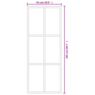 Sliding Door with Hardware Set ESG Glass&Aluminium 76x205 cm - Giant Lobelia