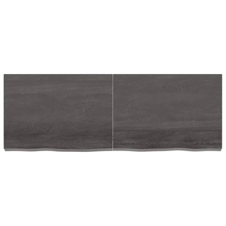 Bathroom Countertop Dark Brown 140x50x(2-6) cm Treated Solid Wood - Giant Lobelia