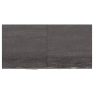 Bathroom Countertop Dark Brown 120x60x(2-6) cm Treated Solid Wood - Giant Lobelia