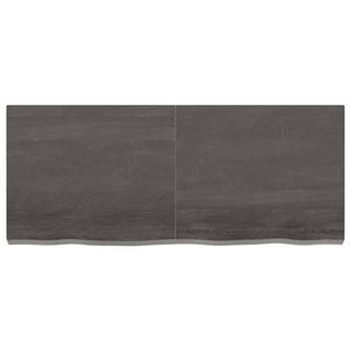 Bathroom Countertop Dark Brown 120x50x(2-6) cm Treated Solid Wood - Giant Lobelia