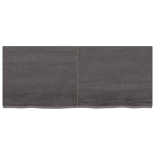 Bathroom Countertop Dark Brown 120x50x(2-4) cm Treated Solid Wood - Giant Lobelia