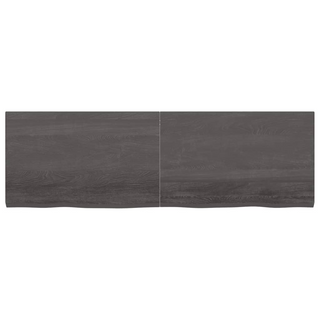 Bathroom Countertop Dark Brown 160x50x(2-4) cm Treated Solid Wood - Giant Lobelia