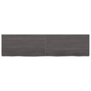 Bathroom Countertop Dark Brown 160x40x(2-6) cm Treated Solid Wood - Giant Lobelia