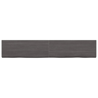 Bathroom Countertop Dark Brown 160x30x(2-6) cm Treated Solid Wood - Giant Lobelia