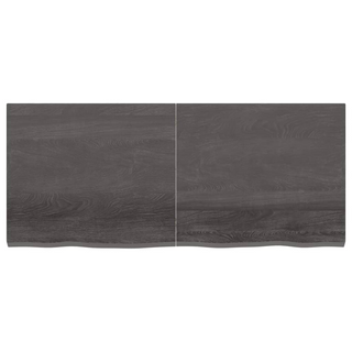 Bathroom Countertop Dark Brown 140x60x(2-4) cm Treated Solid Wood - Giant Lobelia