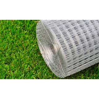 vidaXL Chicken Wire Fence Galvanised Steel 10x1 m Silver - Giant Lobelia