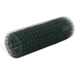 Chicken Wire Fence Steel with PVC Coating 10x0.5 m Green - Giant Lobelia