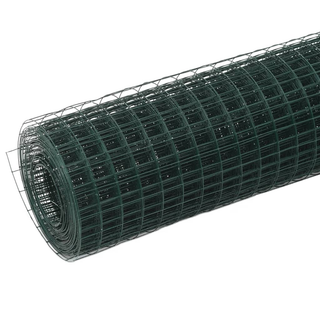 Chicken Wire Fence Steel with PVC Coating 10x0.5 m Green - Giant Lobelia