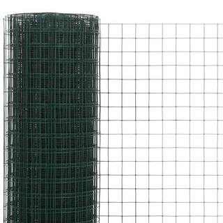 vidaXL Chicken Wire Fence Steel with PVC Coating 10x0.5 m Green - Giant Lobelia