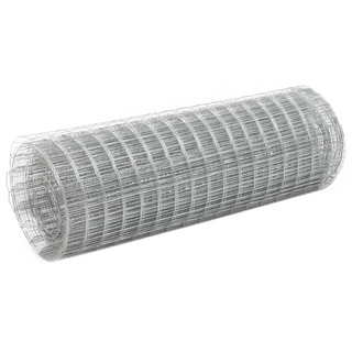 vidaXL Chicken Wire Fence Galvanised Steel 10x0.5 m Silver - Giant Lobelia