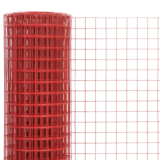 Chicken Wire Fence Steel with PVC Coating 10x1 m Red - Giant Lobelia