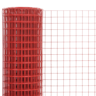 Chicken Wire Fence Steel with PVC Coating 10x0.5 m Red - Giant Lobelia