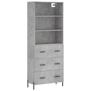 vidaXL Highboard Concrete Grey 69.5x34x180 cm Engineered Wood - Giant Lobelia