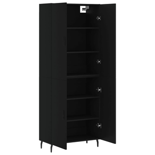 vidaXL Highboard Black 69.5x34x180 cm Engineered Wood - Giant Lobelia