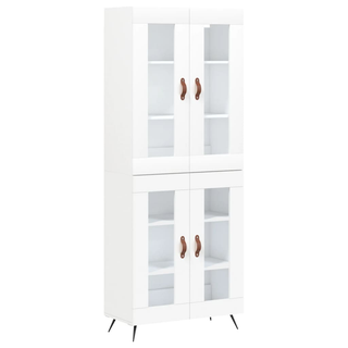 vidaXL Highboard White 69.5x34x180 cm Engineered Wood - Giant Lobelia