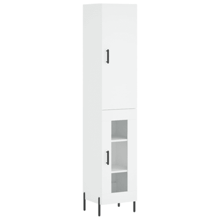 vidaXL Highboard White 34.5x34x180 cm Engineered Wood - Giant Lobelia