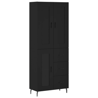 vidaXL Highboard Black 69.5x34x180 cm Engineered Wood - Giant Lobelia