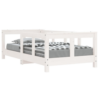 Kids Bed Frame White 70x140 cm Solid Wood Pine - Giant Lobelia