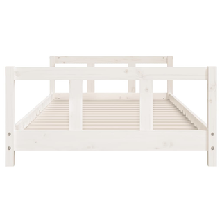 Kids Bed Frame White 90x200 cm Solid Wood Pine - Giant Lobelia