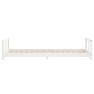 Kids Bed Frame White 90x200 cm Solid Wood Pine - Giant Lobelia