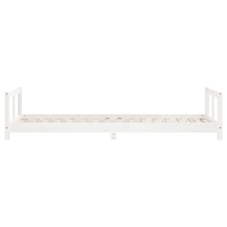 Kids Bed Frame White 80x200 cm Solid Wood Pine - Giant Lobelia