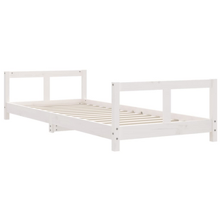 Kids Bed Frame White 80x200 cm Solid Wood Pine - Giant Lobelia