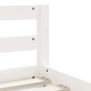 Kids Bed Frame with Drawers White 80x200 cm Solid Wood Pine - Giant Lobelia